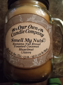 the smell of candle my mum found at the store