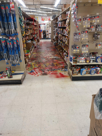 The spray paint aisle at the Ollies store