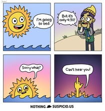 The sun is tired