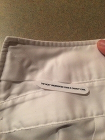 The tab in the collar of my shirt had an opinion it wanted to share