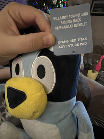 The tag on this Bluey plush seems legit