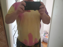 The tie die shirt I bought came with an interesting design
