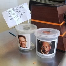 The tip jar at my local Little Caesar