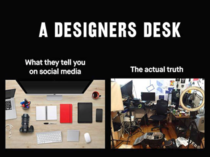 The truth about a designers desk