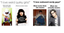 The truth about Weird Quirky Girls and Awkward Nerdy Guys