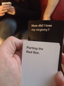 The upside in playing cards against humanity with your elderly parents You remember how funny they are