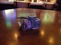 The US in a nutshell My gf got this as as a tip tonight