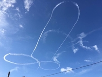 The US Navy had a little fun flying over central Washington state today