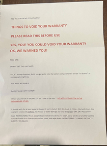 The warranty for my new soap dispenser