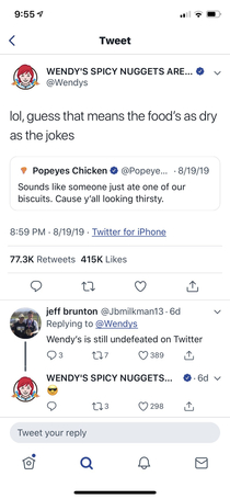 The Wendys twitter is still savage