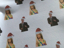 The wrapping paper my cousin made for my Christmas gift