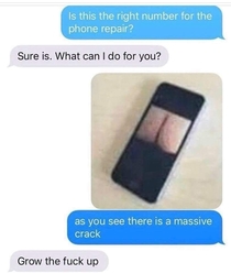 There is a crack