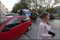 There was a car crash in Wroclaw Poland