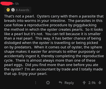 There was a post of a guy who found what he thought was an oyster