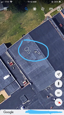 Theres a penis on the roof of my old high school