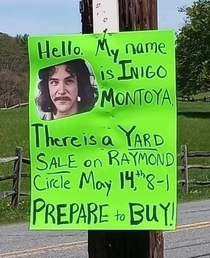 Theres a yard sale