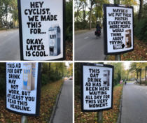 These ads on the streets of Utrecht in The Netherlands