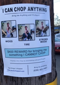 These are posted on every telephone pole on my block