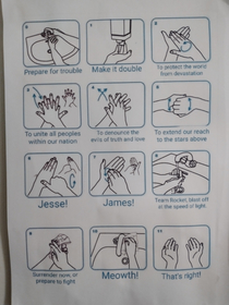 These are the instructions how to wash your hands in my school