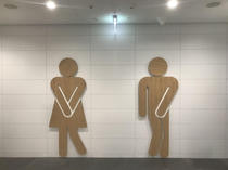 These bathroom signs