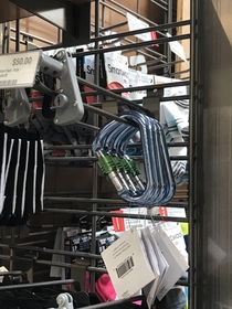 These  carabiners have a security lock even though you can just unhook them