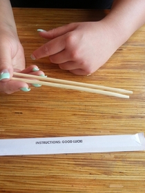 These chopstick instructions