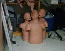 These CPR dummies look like theyre having fun