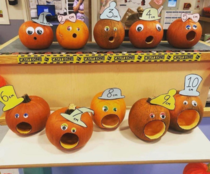 These Dilation pumpkins made by midwives at a hospital disturbing but funny