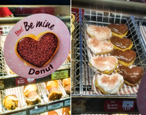 These heart shaped donuts at my local Tim Hortons