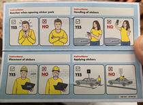 These instructions were included with some stickers I bought