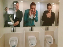 These ladies were in the mens room in Belgium