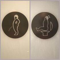 These malefemale indicator signs at a sushi joint I was at