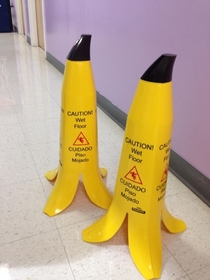 These Slippery Floor Signs