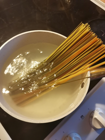 These spaghetti is the way humanity should be - together regardless of colour boiling in the same pot in hell