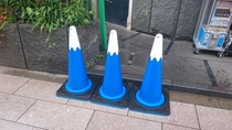 These traffic cones used around Mt Fuji