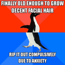 They call it Trichotillomania and as a result my beard is still as patchy as ever at 