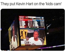 They put Kevin Hart on Kids Cam 