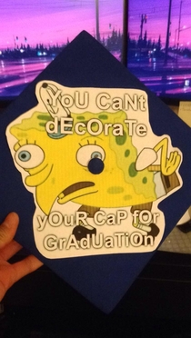 They said I cant decorate my cap