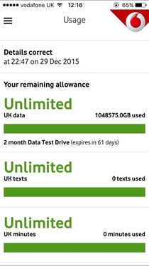 They said unlimited data 