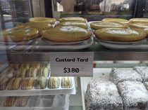 They sell really stupid custard tarts at my local bakery