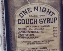 This actual cough syrup from the s