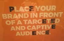 This ad in a bathroom stall