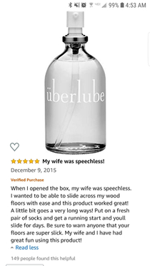 This amazon lube review I found You know While shopping for floor stuff of course