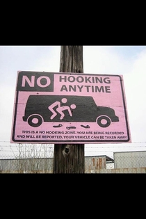 This anti-prostitution sign I saw in an alley in Auburn WA several years ago
