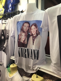 This awesome Nirvana shirt for sale in a Bangkok mall