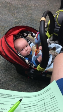 This baby giving me a dirty look before my appointment