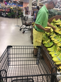 This banana man tallying bananas