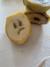 This banana was not happy to be made into a smoothie