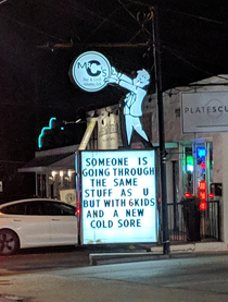 This bar sign puts things into perspective