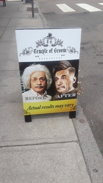 This barber shop advertisement